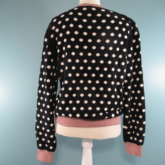 Juicy Couture Black Label Velour Polka Dot Sweater - Picture 4 of 6